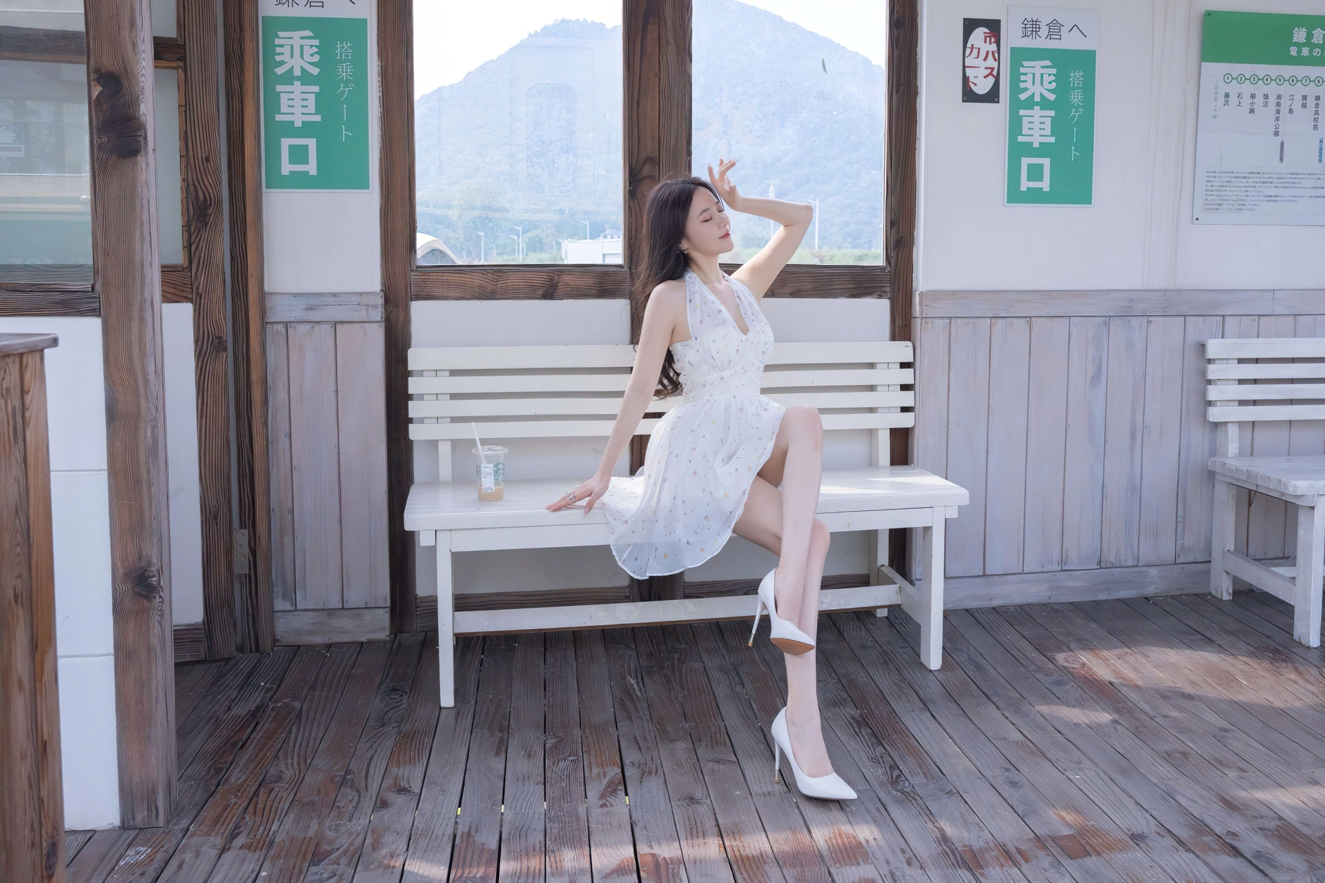 鱼子酱Fish（私拍）- NO.101 内购无水印《风吹过想你的车站》 2