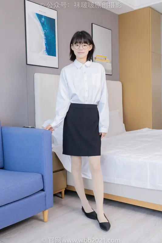 糯米-OL制服、两双平底鞋、薄黑丝（脚尖透明款）、厚肉丝（花絮版） - BoBoSocks袜啵啵